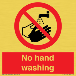No hand washing